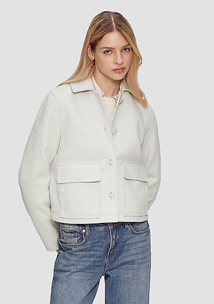 QS Outdoorjacke Kurze Jacke in Wolloptik günstig online kaufen