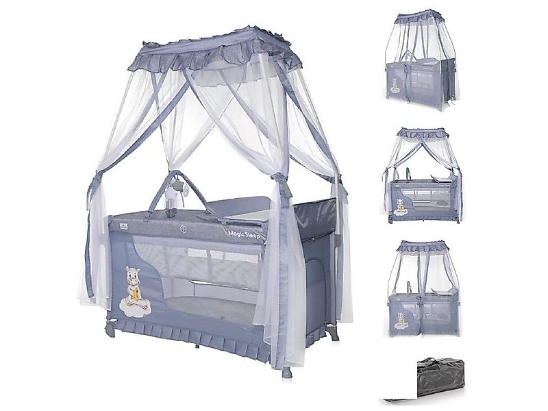 Lorelli Baby-Reisebett Reisebett, Laufstall Magic Sleep, 2 Ebenen Baldachin günstig online kaufen