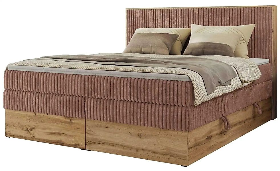 Boxspringbett mit Bettkasten Wood Classic King ¦ rosa/pink ¦ Maße (cm): B: günstig online kaufen