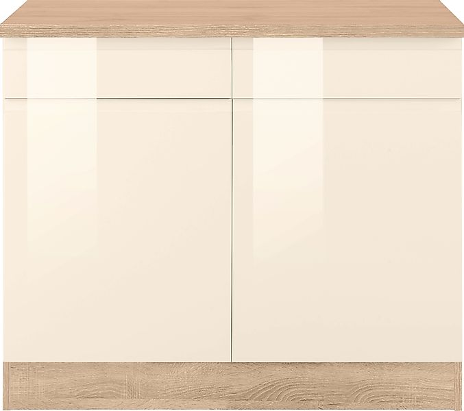 KOCHSTATION Unterschrank "KS-Virginia", 100 cm breit, mit 2 Türen und 2 Sch günstig online kaufen