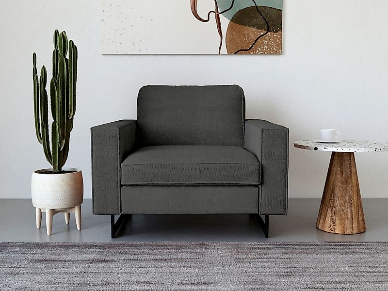 Places of Style Loveseat "Pinto 105 cm, Cord, Chenille, Lederoptik", mit Ke günstig online kaufen