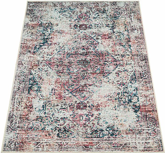 Paco Home Teppich »Lyon 337«, rechteckig, 4 mm Höhe, Kurzflor, Orient-Optik günstig online kaufen
