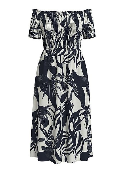 Vila Shirtkleid Blumenmuster, elastische Taille, Off-Shoulder Design (extra günstig online kaufen