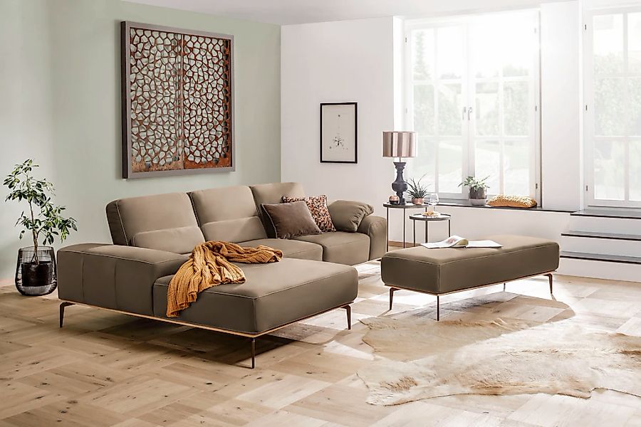 W.SCHILLIG Ecksofa "run, Designsofa mit tollem Sitzkomfort, L-Form", mit Ho günstig online kaufen