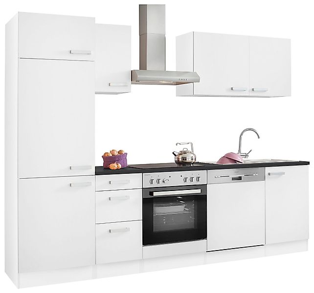 OPTIFIT Küchenzeile Odense, Breite 270 cm, mit 28 mm Arbeitsplatte, mit Gra günstig online kaufen