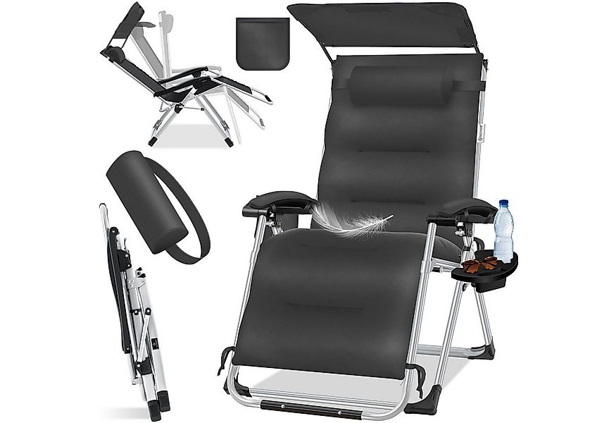 KESSER Gartenliege, Sonnenliege Liegestuhl Klappbar + Nackenkissen Gartenst günstig online kaufen