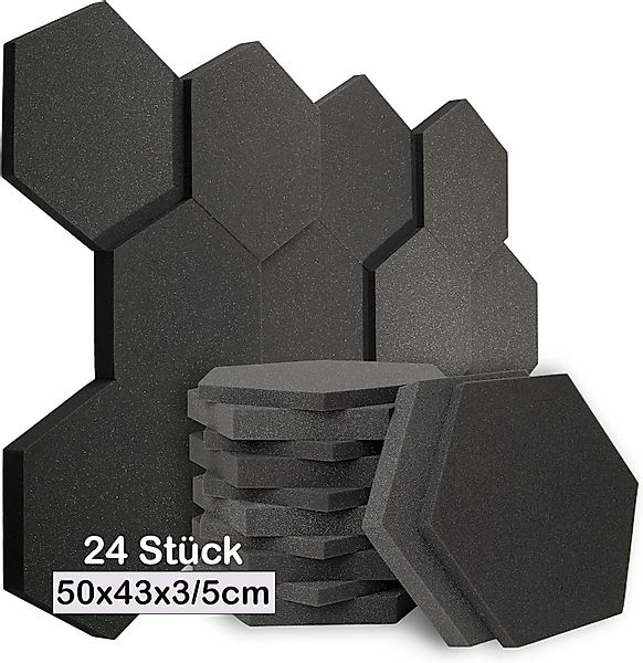 sunnypillow Akustikplatte Hexagon Akustikschaumstoff 50 x günstig online kaufen