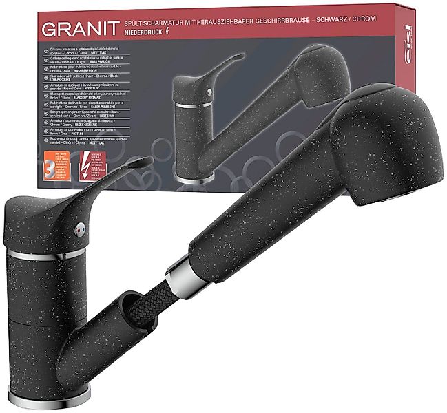Eisl Spültischarmatur GRANIT Niederdruck, herausziehb., 2-fach verstellb., günstig online kaufen