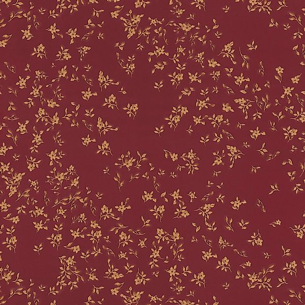 PROFHOME 935857-GU Blumen Tapete Floral glänzend Rot Gold Braun 7,035 m2 0, günstig online kaufen