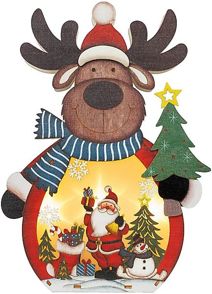 SIKORA Weihnachtsfigur DK01 LED XL Figur aus Holz Weihnachtsdeko Herbst-Win günstig online kaufen
