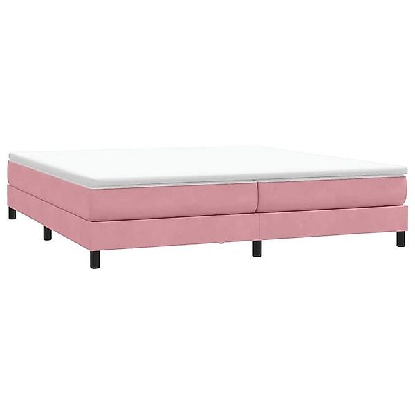 vidaXL Bett Boxspringbett ohne Matratze Rosa 200x210 cm Samt günstig online kaufen