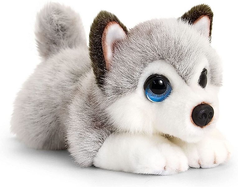 Lashuma Kuscheltier Husky (1-St., 25 cm), flauschiges Stofftier, grau, weiß günstig online kaufen