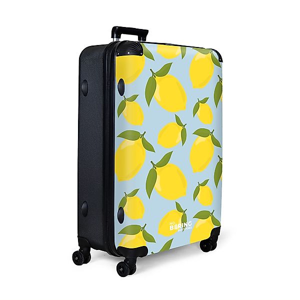 NoBoringSuitcases.com© Hartschalen-Trolley Pastellblau mit Zitronen 77 günstig online kaufen