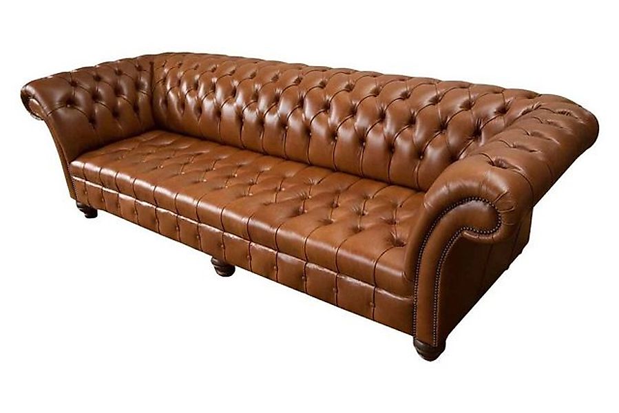 Xlmoebel Sofa Braunes Chesterfield Sitzecke Luxus 4-Sitzer Sofa Neuheiten, günstig online kaufen