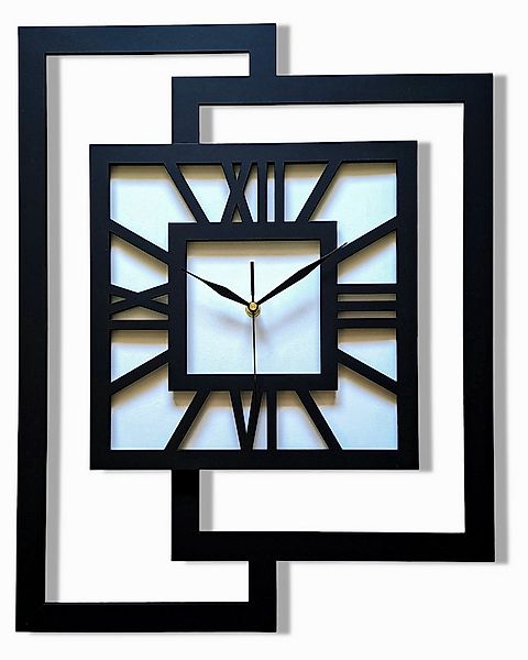 ORNAMENTI Wanduhr Grosse, moderne, geometrisch, Holz, hingucker, Loft, Rech günstig online kaufen
