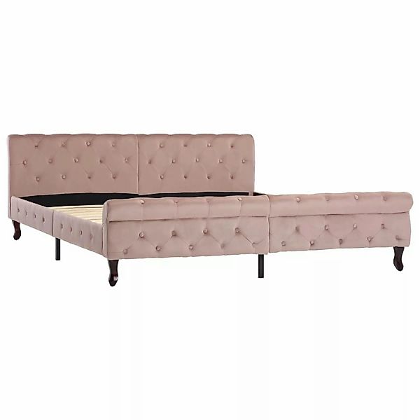 Bettgestell Rosa Samt 180x200 Cm günstig online kaufen