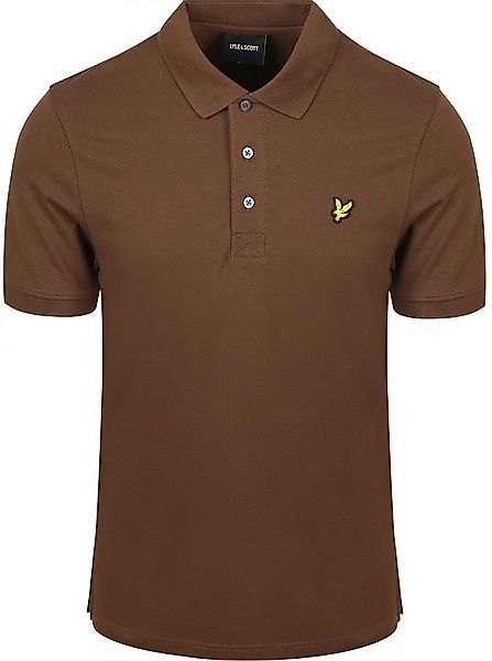 Lyle und Scott Polo Plain Braun - Größe L günstig online kaufen