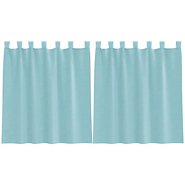 vidaXL Voile Vorhänge mit Schlaufen 2 Stk Türkis 140x140 cm 4102326 günstig online kaufen