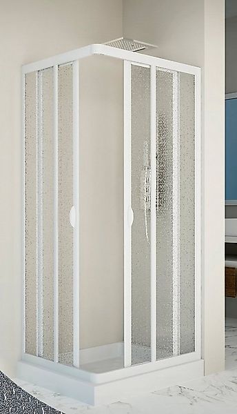 Forte Eckdusche Vela, BxT: 75x75 cm, Kunststoff, variabler Verstellbereich, günstig online kaufen