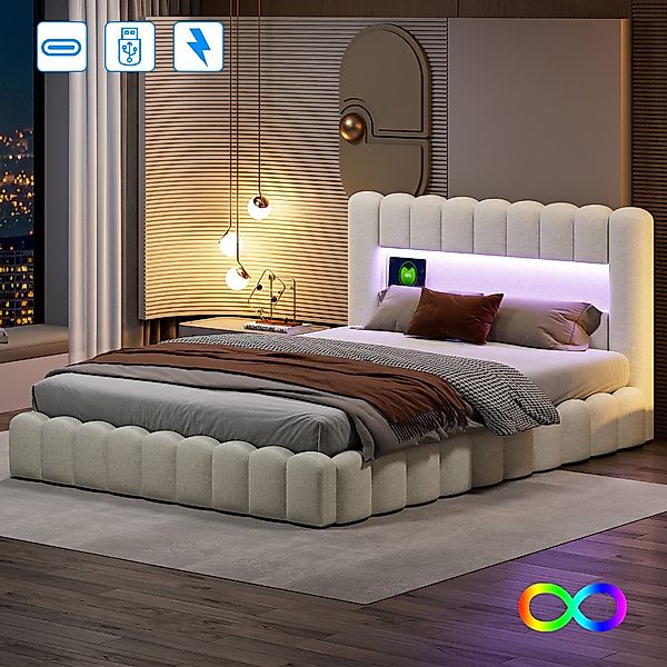 Furnishings Home Polsterbett Doppelbett Jugendbett (Set, günstig online kaufen