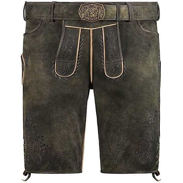 Maddox Kurze Lederhose mit Stickereien und Gürtel günstig online kaufen
