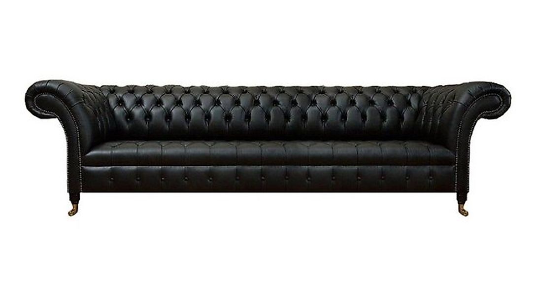 JVmoebel 4-Sitzer Chesterfield Wohnzimmer Sofa Viersitzer Couch Schwarz Des günstig online kaufen