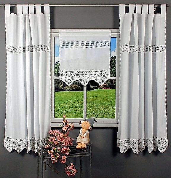 HOSSNER - ART OF HOME DECO Gardine Bärental (1 St), Schlaufen, halbtranspar günstig online kaufen