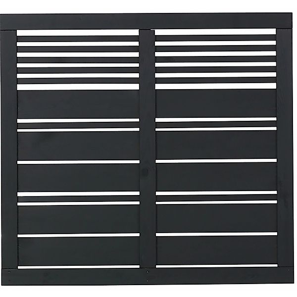 Sichtschutzzaun Silence Nadelholz Schwarz 120 cm x 110 cm günstig online kaufen