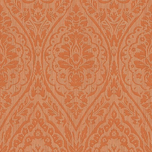 Bricoflor Ornament Tapete in Terracotta Florale Vliestapete mit Barock Must günstig online kaufen