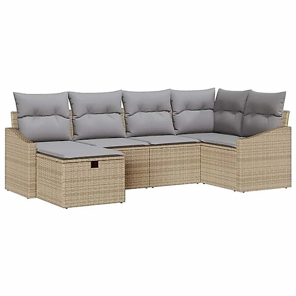 vidaXL Sofa Set mit Kissen 6-Tlg Poly-Rattan 3360611 günstig online kaufen