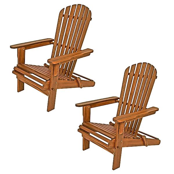 Liegestuhl Adirondack 2er-Set Akazienholz klappbar günstig online kaufen