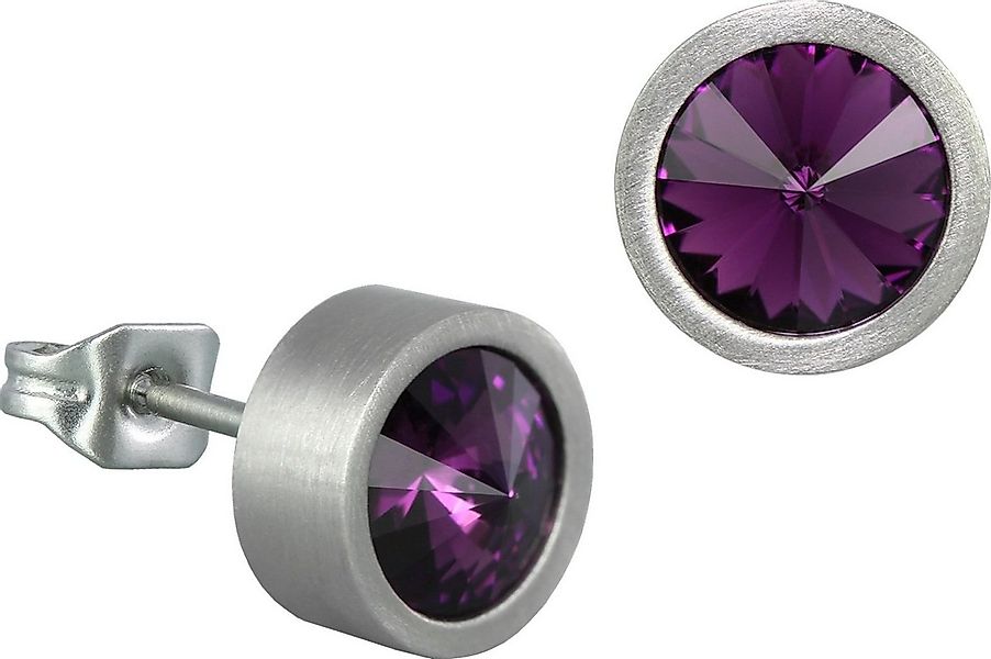 Amello Paar Ohrstecker Amello Ohrringe Edelstahl Ohrstecker rund (Ohrstecke günstig online kaufen