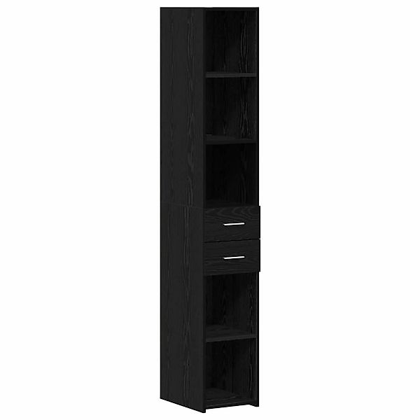 vidaXL Highboard Schwarze Eiche 30 x 42,5 x 185 cm Holzwerkstoff 868741 günstig online kaufen