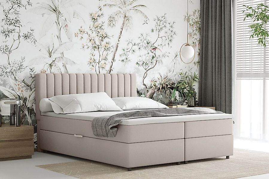 PANDA MÖBEL GmbH Boxspringbett EVEREST – Komfortables Doppelbett im moderne günstig online kaufen