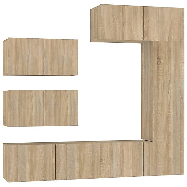 vidaXL 6-Tlg TV-Schrank-Set Sonoma-Eiche Holzwerkstoff 3114552 günstig online kaufen