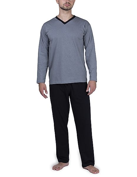 Moonline Pyjama Schlafanzug lang, 100% Baumwolle günstig online kaufen