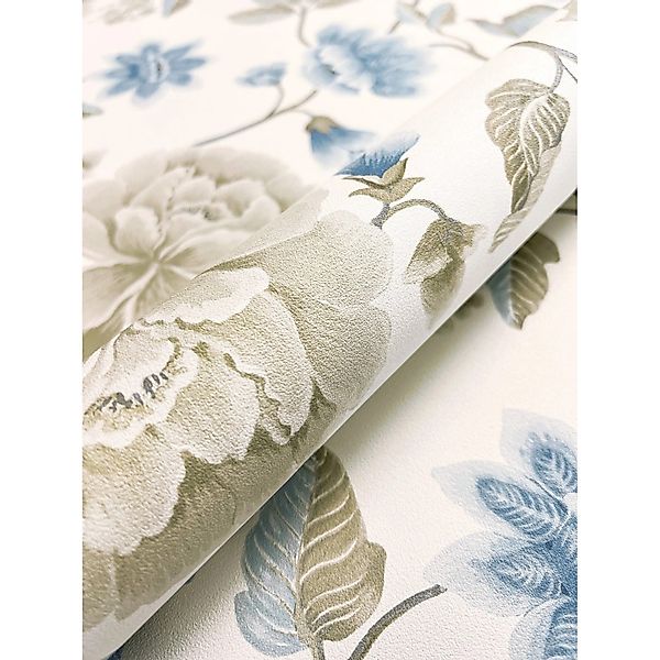 Newroom Vliestapete Viane Blue Blumen Floral günstig online kaufen