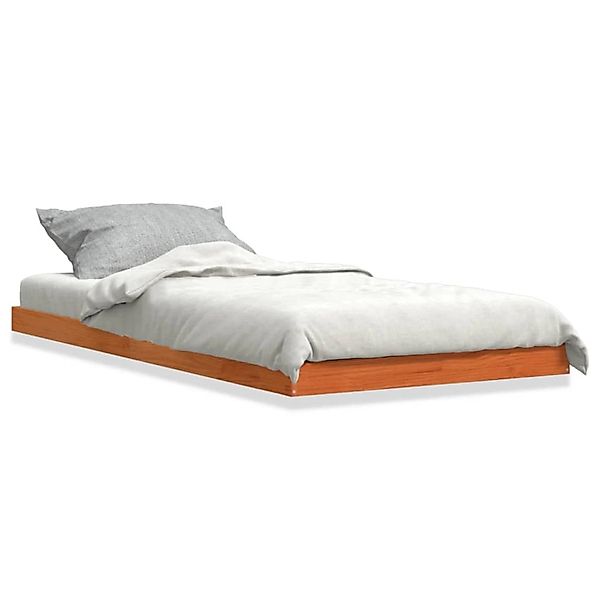 vidaXL Massivholzbett Wachsbraun 90x190 cm Kiefer2010090 günstig online kaufen