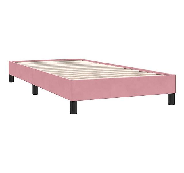 vidaXL Bett Boxspringbett ohne Matratze Rosa 90x210 cm Samt günstig online kaufen