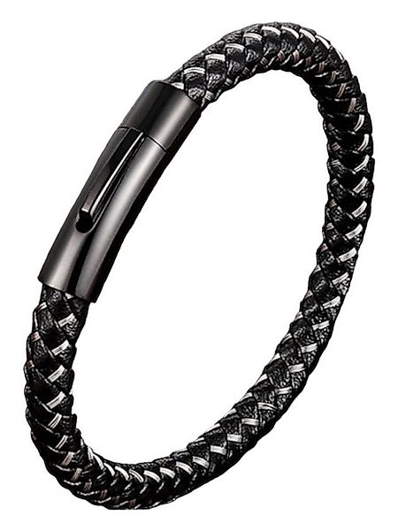 Karisma Schmuck Lederarmband Herren Edelstahl 1 Reihig Draht 21cm LBS216, H günstig online kaufen