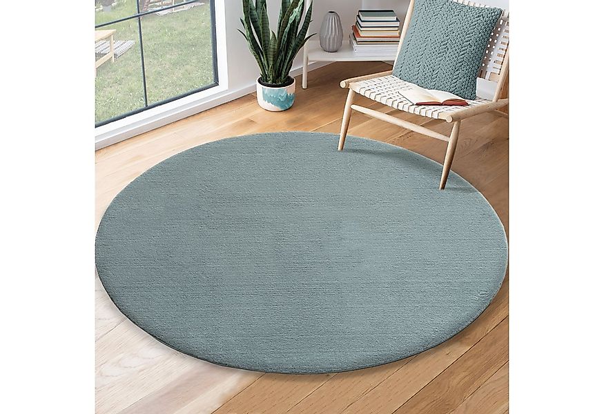 the carpet Teppich Relax round, rund, Höhe: 16 mm, waschbarer Wohnzimmer Te günstig online kaufen
