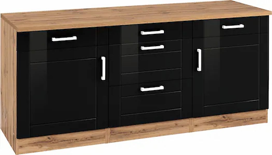 KOCHSTATION Unterschrank "KS-Tinnum", 180 cm breit, Metallgriffe, MDF Front günstig online kaufen