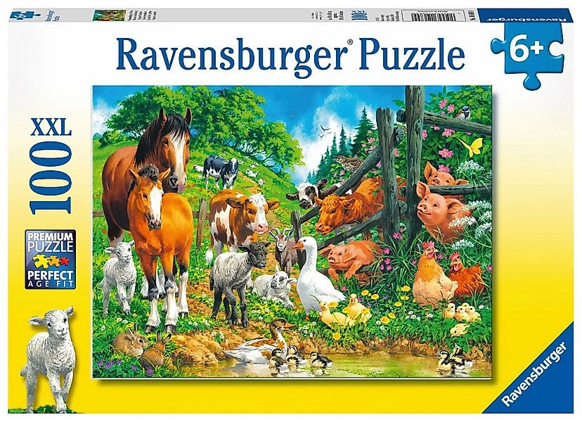 Ravensburger Puzzle Versammlung der Tiere, Puzzle 100 Teile XXL, 100 Puzzle günstig online kaufen
