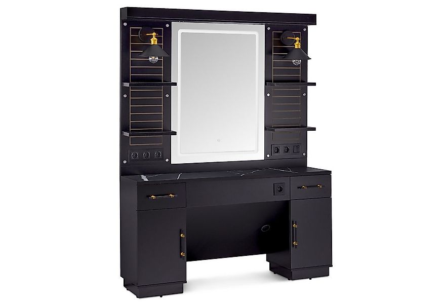 Barberpub Spiegelschrank BarberPub Friseurplatz mit Ablagen & Schubladen, S günstig online kaufen