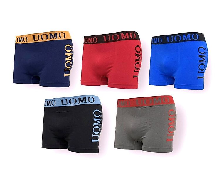 Sonderpostendiscount Boxershorts UOMO Herren Boxershorts 5er Pack Farbmix M günstig online kaufen
