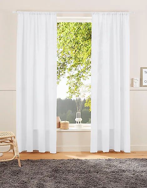 LeGer Home by Lena Gercke Vorhang »Lanea« Stangendurchzug 1 Stk. tlg. Leine günstig online kaufen