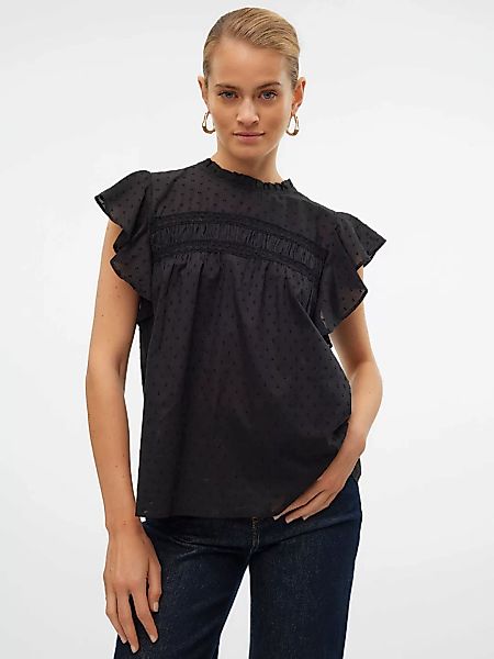 Vero Moda Blusenshirt "VMTRINE SL LACE TOP WVN NOOS" günstig online kaufen