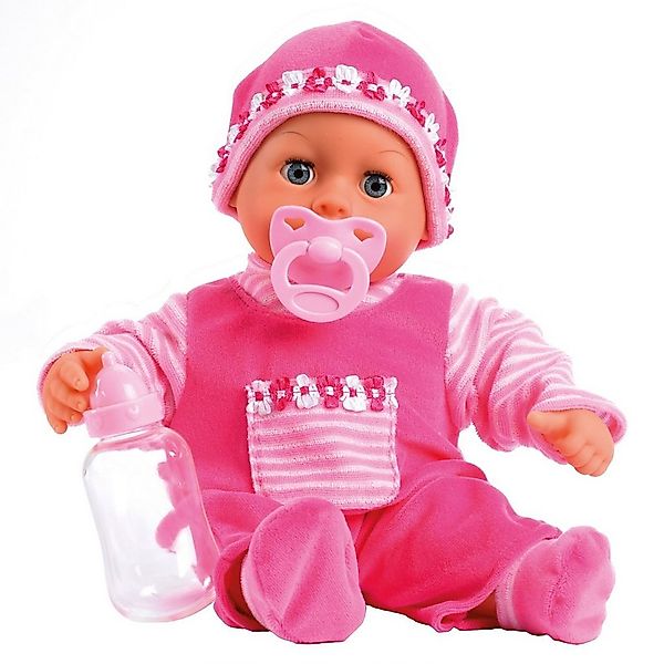 Bayer Babypuppe First Words Baby, pink (3-tlg), mit Schlafaugen und Babyger günstig online kaufen