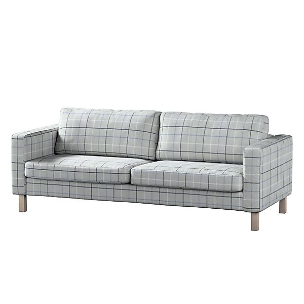 Bezug für Karlstad 3-Sitzer Sofa nicht ausklappbar, kurz, hellblau- grau, B günstig online kaufen