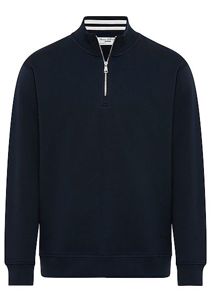 Marc O'Polo DENIM Sweatshirt mit Troyerkragen relaxed fit, aus Bio-Baumwoll günstig online kaufen